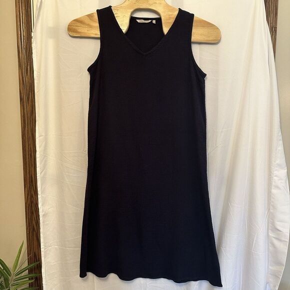 Soft Surroundings Dresses & Skirts - Soft Surroundings Women Size Tall Large TL Navy Blue Midi Dress Gauze Sleeveless